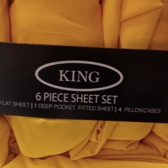 Bamboo Essence King Size Yellow- 6 Piece Sheet Set - Picture 6 of 10